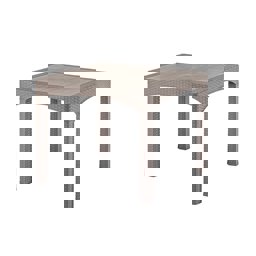 Brezza 2574 Rattan Masa 90x90x75 Cm Çöl Grisi küçük görsel