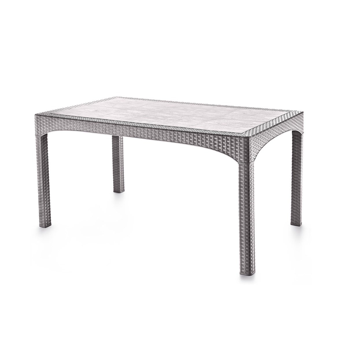 Brezza 2587 Rattan Masa 90x150x76 Cm Çöl Grisi görseli