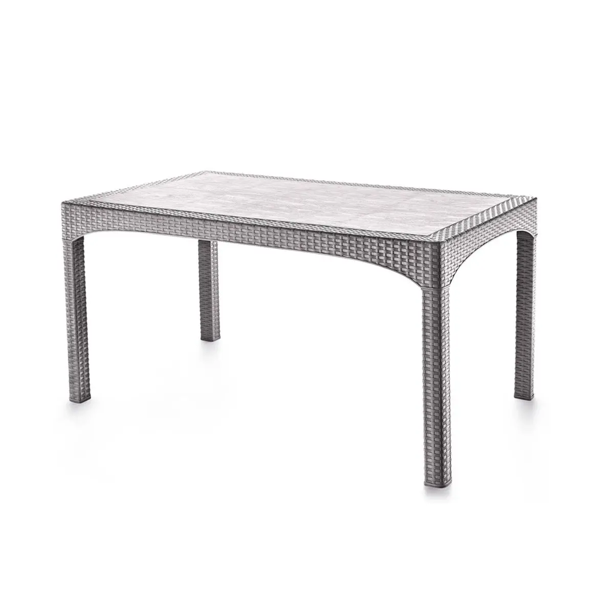 Brezza 2587 Rattan Masa 90x150x76 Cm Çöl Grisi görseli