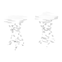 Brezza 2572 Kare Katlanır Masa 80x80x69 Cm Beyaz küçük görsel