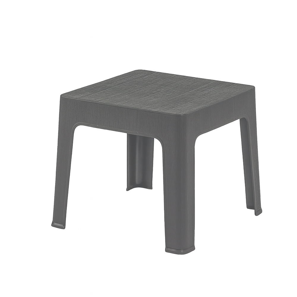 Brezza 2594 Ahşap Desen Sehpa 45*45 Cm Antrasit görseli