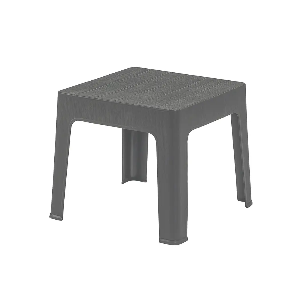 Brezza 2594 Ahşap Desen Sehpa 45*45 Cm Antrasit görseli