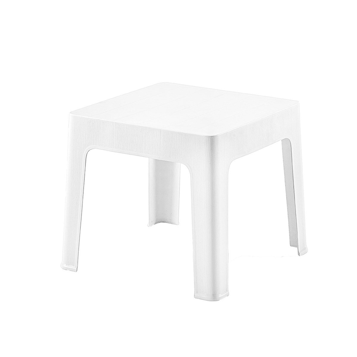 Brezza 2594 Ahşap Desen Sehpa 45x45x41 Cm Beyaz görseli