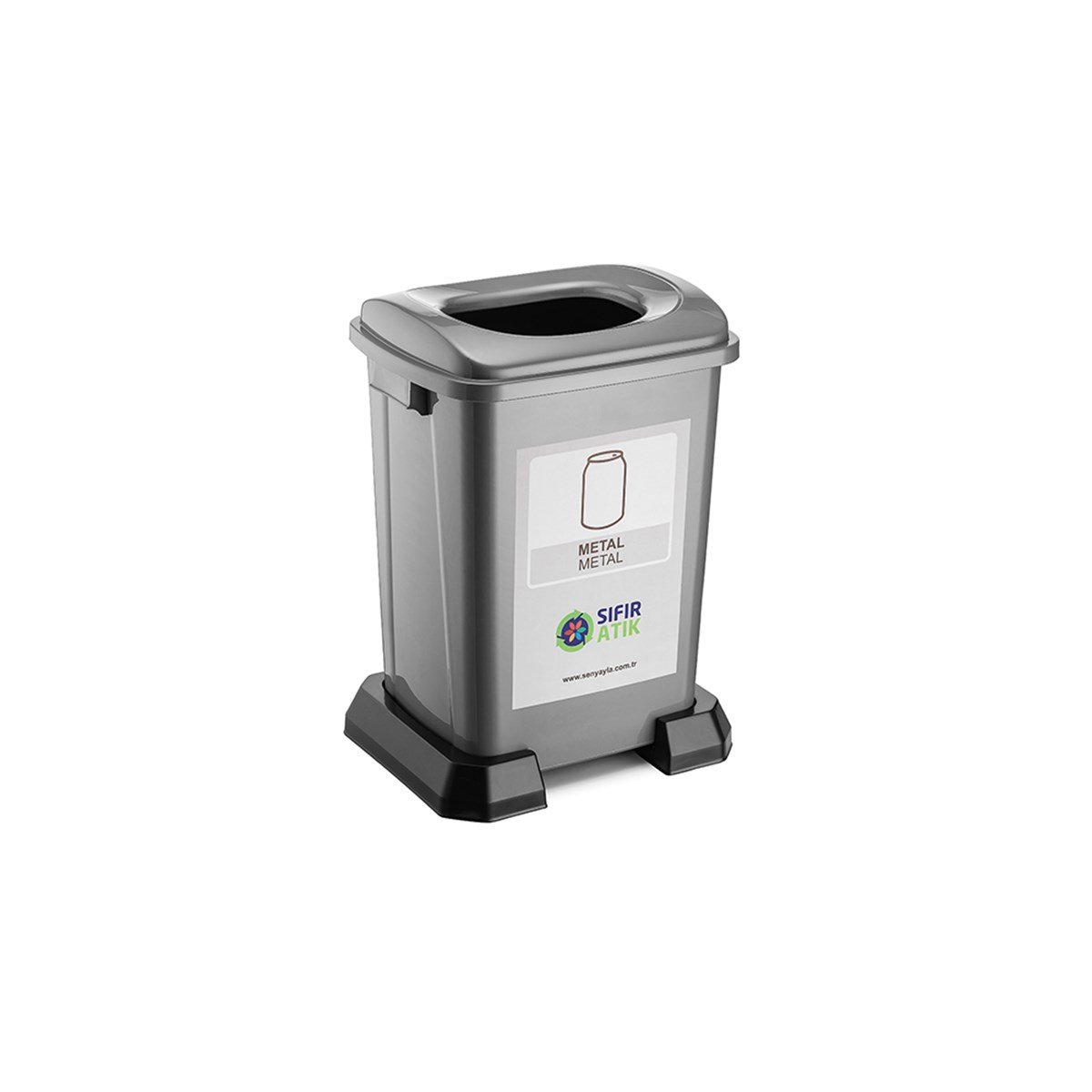 Şenyayla 4395 Sıfır Atık Geri Dönüşüm Kutusu 50Lt Metal görseli