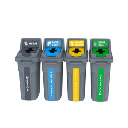 Üçtem Geri Dönüşüm Seti Kilitli Kapaklı Utp402 küçük görsel