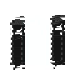 Maxiflow Izgaralı Kafes Tipi Küllüklü Çöp Kovası Siyah 34402 küçük görsel