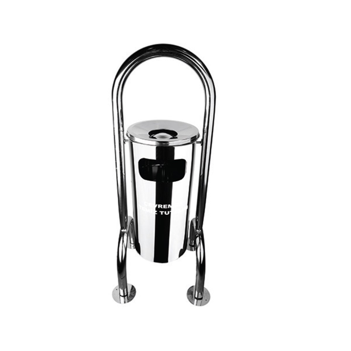 Maxilow Paslanmaz Şapkalı Bahçe Çöp Kovası Ss304 13349 görseli