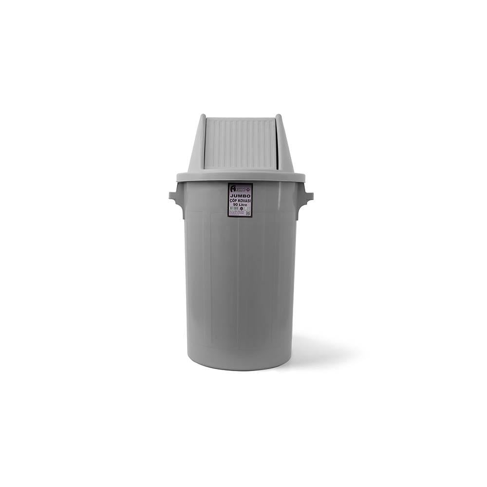 A Form 90 Lt Büfe Tipi Çöp Kovası Gri Bck 101 görseli