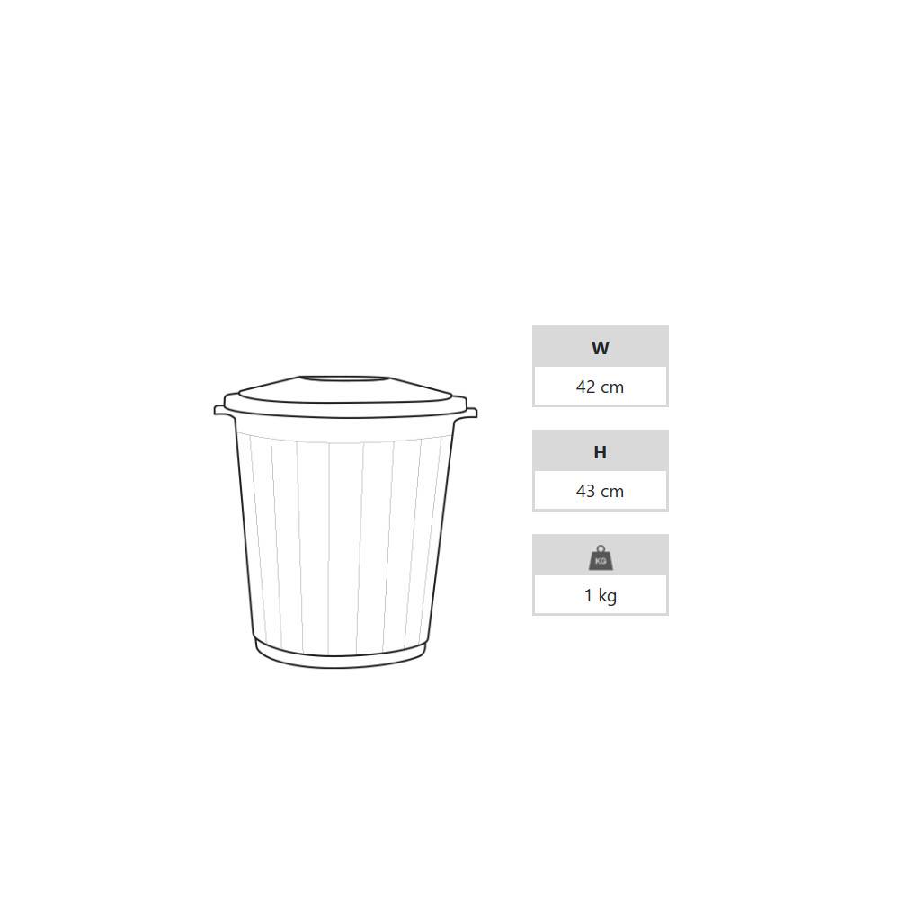 A Form 30 Lt Kapaklı Endüstriyel Çöp Kovasi Gri Ck-30 101 küçük görsel