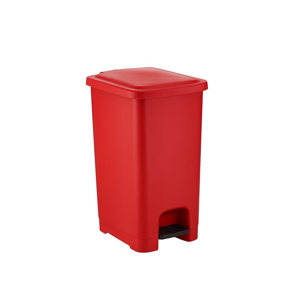 Şenyayla Slim Pedallı Çöp Kovası Kırmızı 60 Lt 4284 görseli