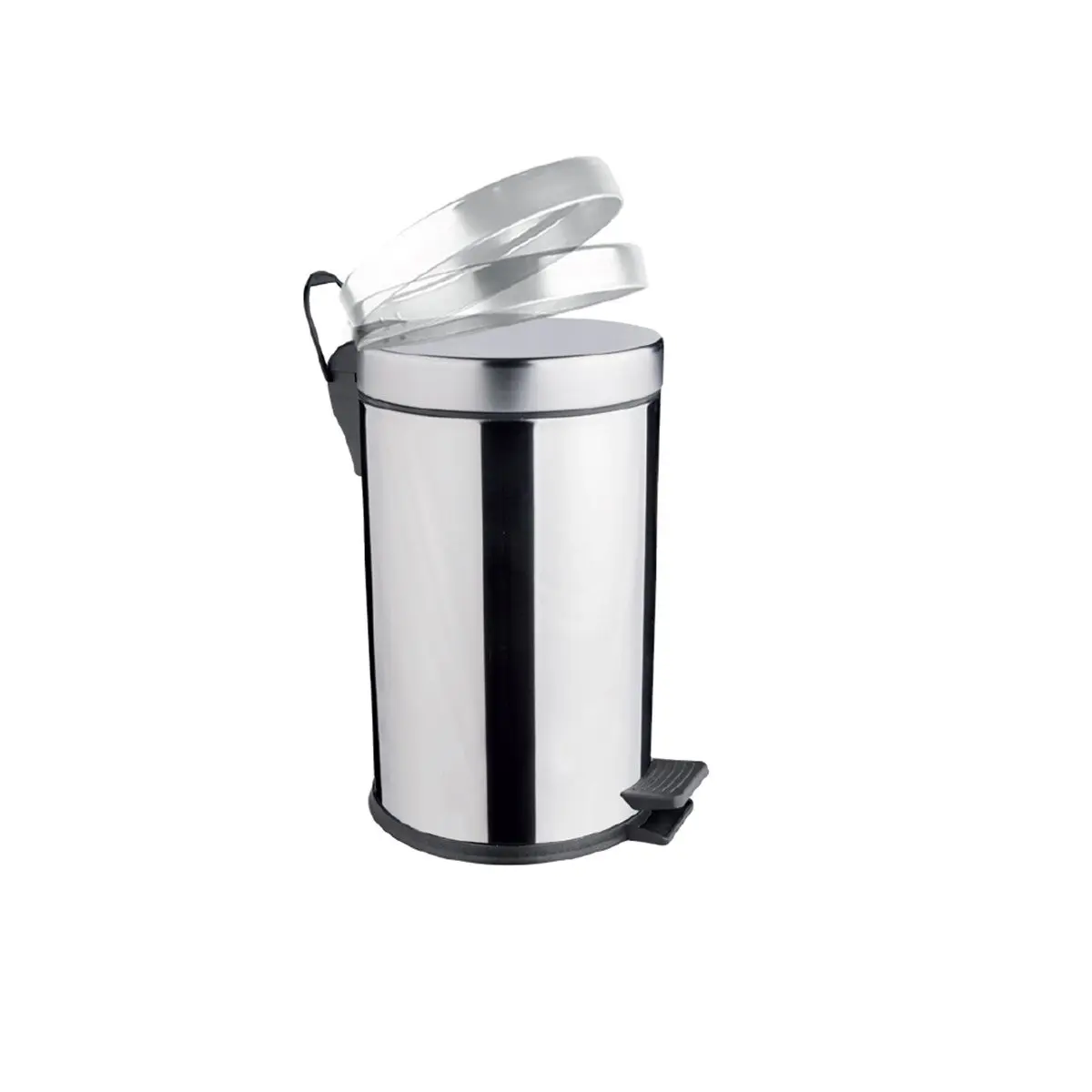 Maxiflow Pedallı Amortisörlü Kapak Çöp Kovası 8 Lt Ss430 13254 görseli