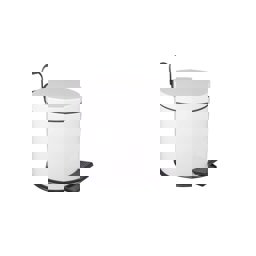 Maxiflow Standart Çöp Kovası Boyalı Beyaz 8 Lt 19855 küçük görsel