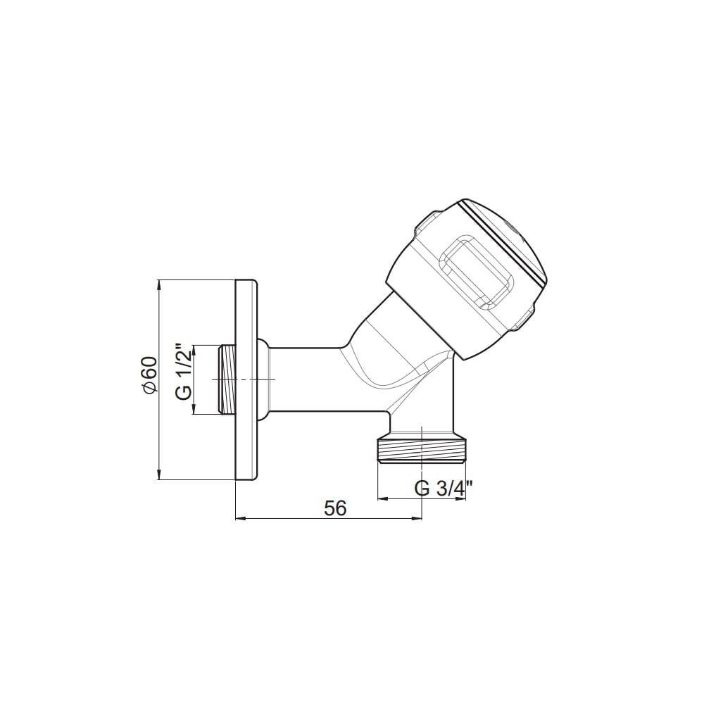 GPD Rios Çamaşır Musluk (Rakorsuz) Krom Cms30-2 küçük görsel