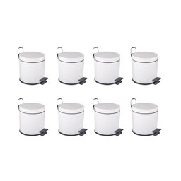 Maxiflow Standart Çöp Kovası Boyalı Beyaz 3 Lt 18199 (8'li Koli) küçük görsel