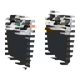 Maxiflow 3 Bölmeli Boyalı Geri Dönüşüm Atık Kovası Oval Kapak 32554 küçük görsel