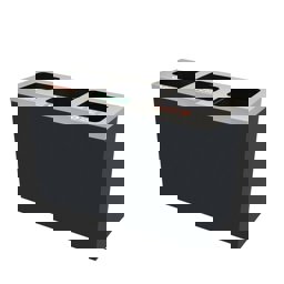 Maxiflow 3 Bölmeli Boyalı Geri Dönüşüm Atık Kovası Dkp Kare Kapak 33817 küçük görsel