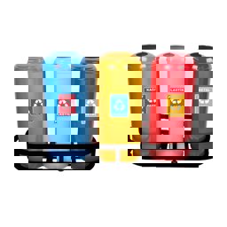 Maxiflow Geri Dönüşüm Atık Kovası Bombe Kapak 3'Lü Boyalı 13338 küçük görsel