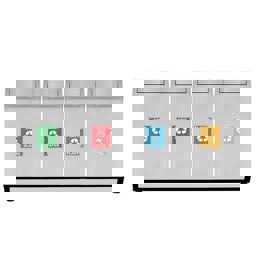 Maxiflow Geri Dünüşüm Atık Kovası Sallanır Kapak 4'Lü Ss430 23439 küçük görsel