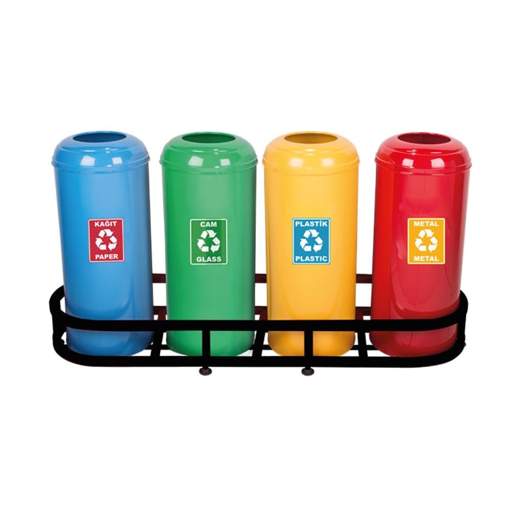 Maxiflow Geri Dönüşüm Atık Kovası Bombe Kapak 4'Lü Boyalı 23434 görseli