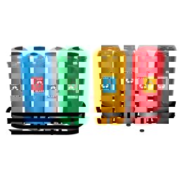 Maxiflow Geri Dönüşüm Atık Kovası Bombe Kapak 4'Lü Boyalı 23434 küçük görsel