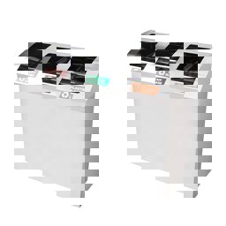 Maxiflow 3 Bölmeli Paslanmaz Geri Dönüşüm Atık Kovası Oval Kapak 32550 küçük görsel