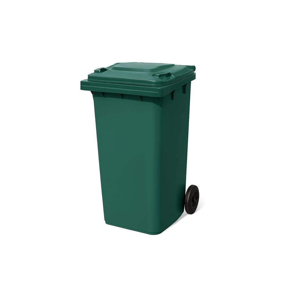 120 Lt Tekerlekli Çöp Konteyner Yeşil CTK-3002 küçük görsel