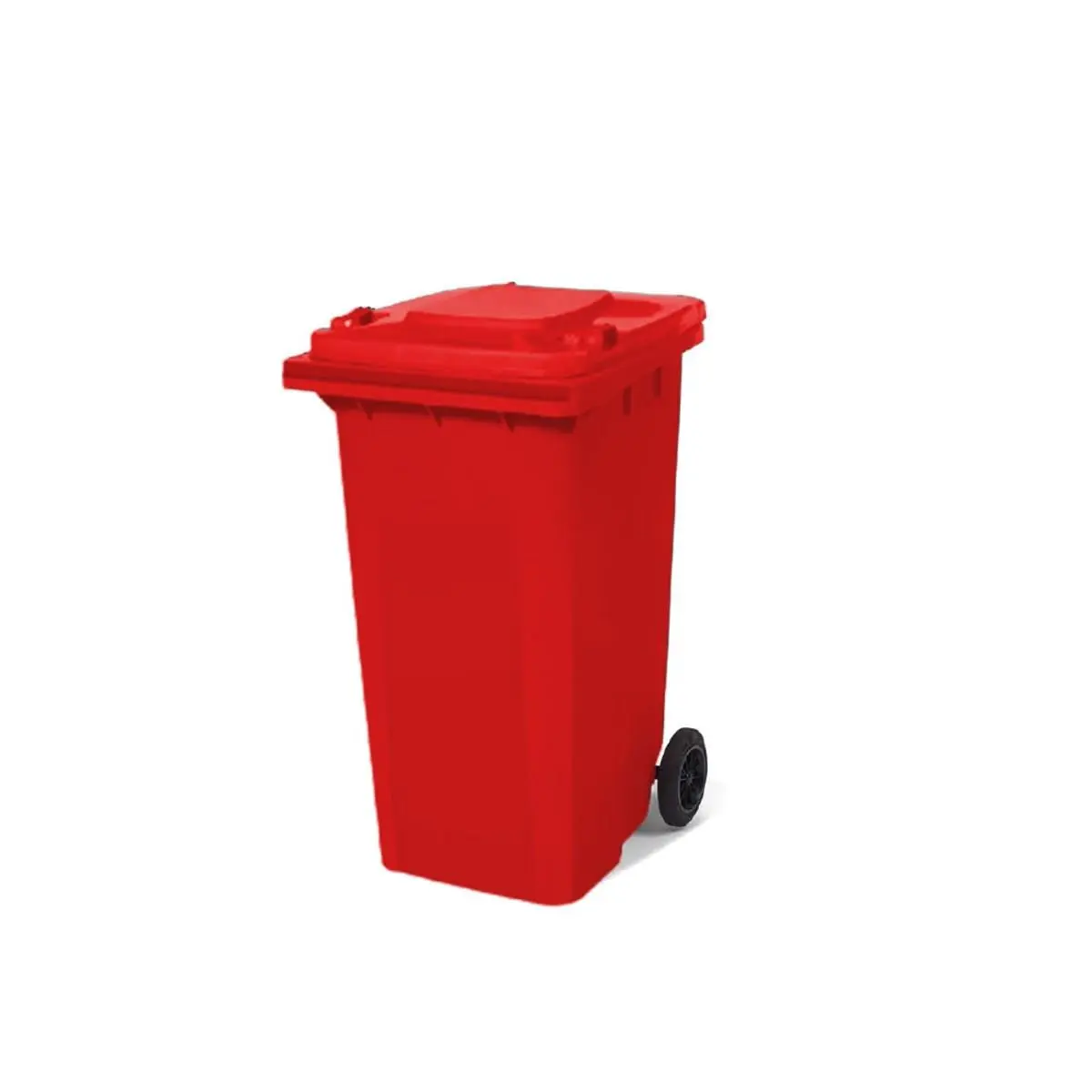 240 Lt Tekerlekli Çöp Konteyner Kırmızı Ctk-3004 görseli
