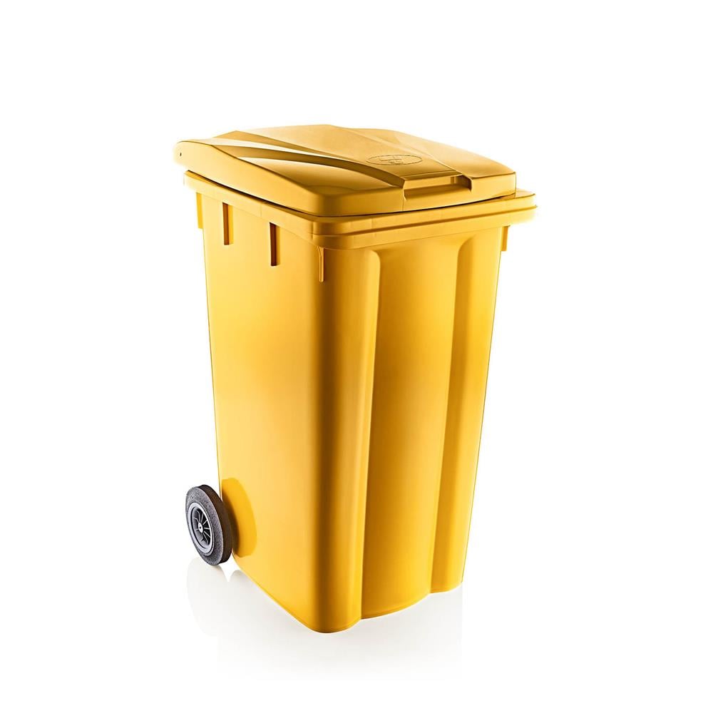 Şenyayla 240 Lt Tekerlekli Çöp Konteyneri Sarı 6510 görseli
