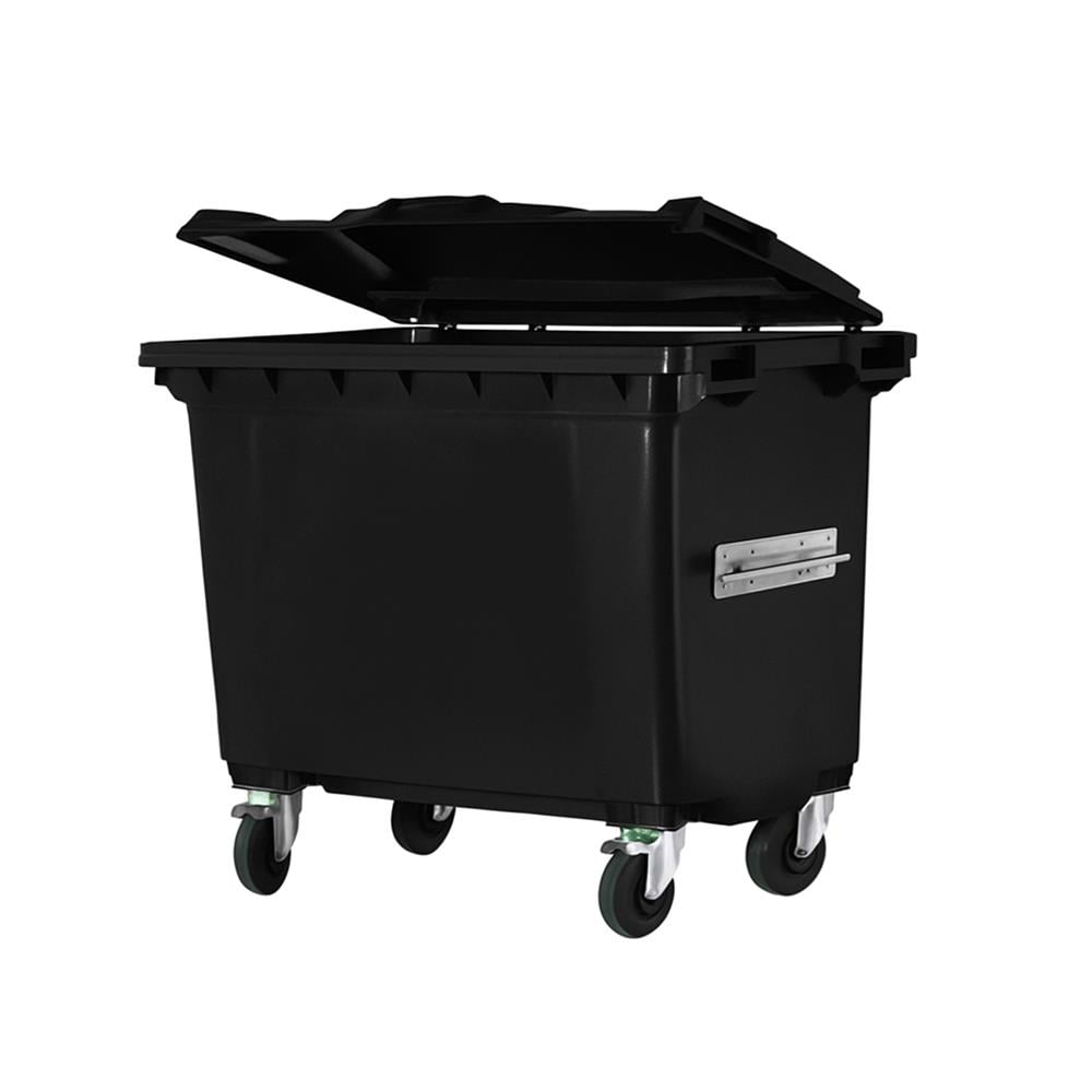660 Lt Tekerlekli Çöp Konteyner Siyah görseli