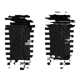 660 Lt Tekerlekli Çöp Konteyner Siyah küçük görsel