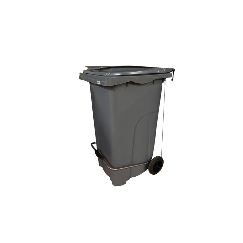 240 Lt Tekerlekli Çöp Konteyner Pedallı Gri Ctk-3008 görseli