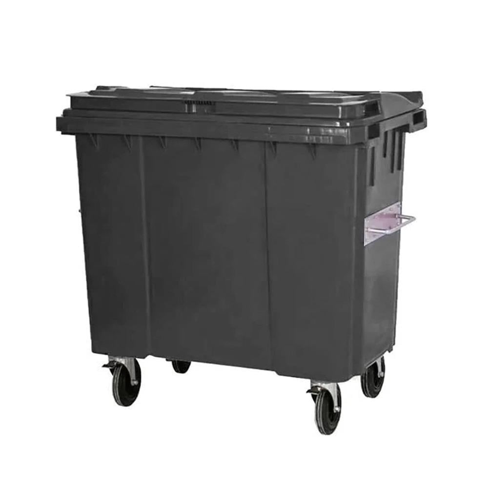 660 Lt Tekerlekli Çöp Konteyner Gri CTK-6601 görseli