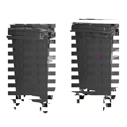 660 Lt Tekerlekli Çöp Konteyner Gri CTK-6601 küçük görsel
