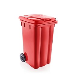 Şenyayla 240 Lt Tekerlekli Çöp Konteyneri Kırmızı 6510 küçük görsel