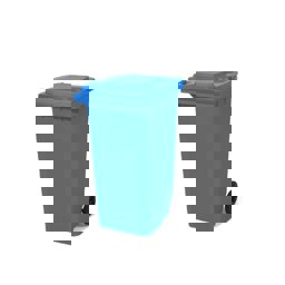 120 Lt Tekerlekli Çöp Konteyner Mavi Ctk-3003 küçük görsel