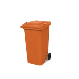 120 Lt Tekerlekli Çöp Konteyner Turuncu Ctk-3003 küçük görsel