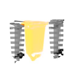 120 Lt Tekerlekli Çöp Konteyner Pedallı Turuncu Ctk-3006 küçük görsel