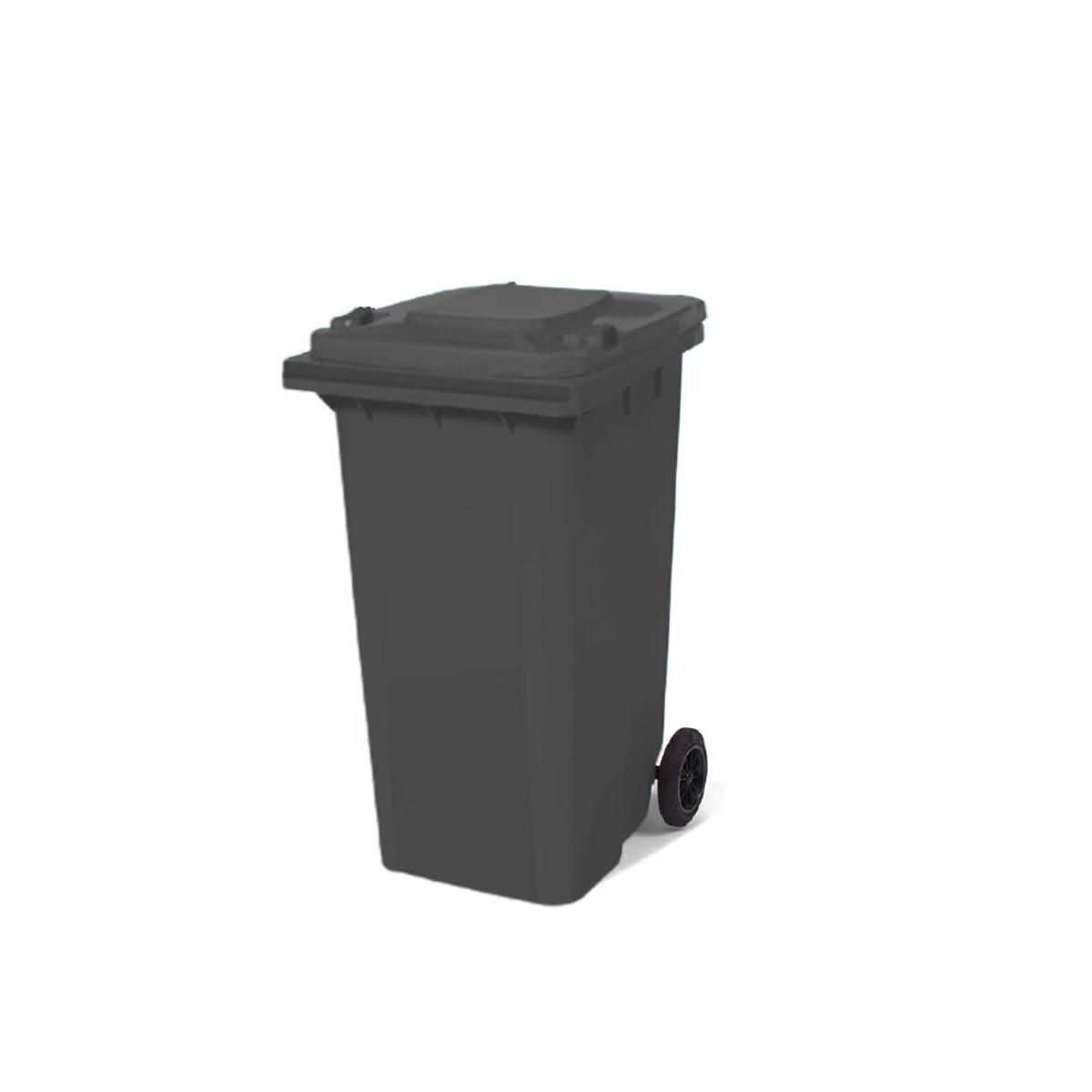 240 Lt Tekerlekli Çöp Konteyner Siyah Ctk-3004 görseli
