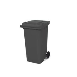 240 Lt Tekerlekli Çöp Konteyner Siyah Ctk-3004 küçük görsel