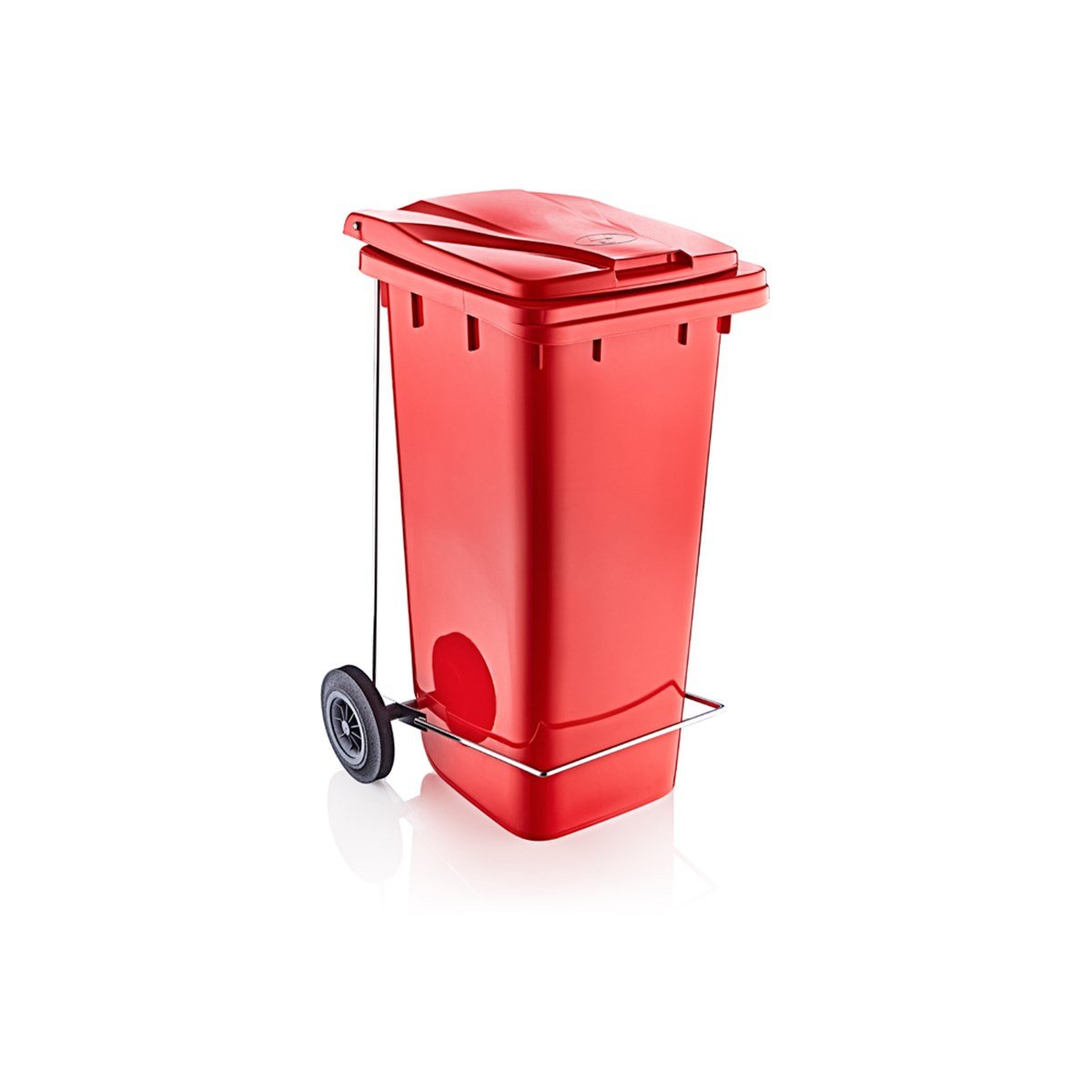 Şenyayla 120 Lt Tekerlekli Pedallı Çöp Konteyneri Kırmızı 6507 görseli