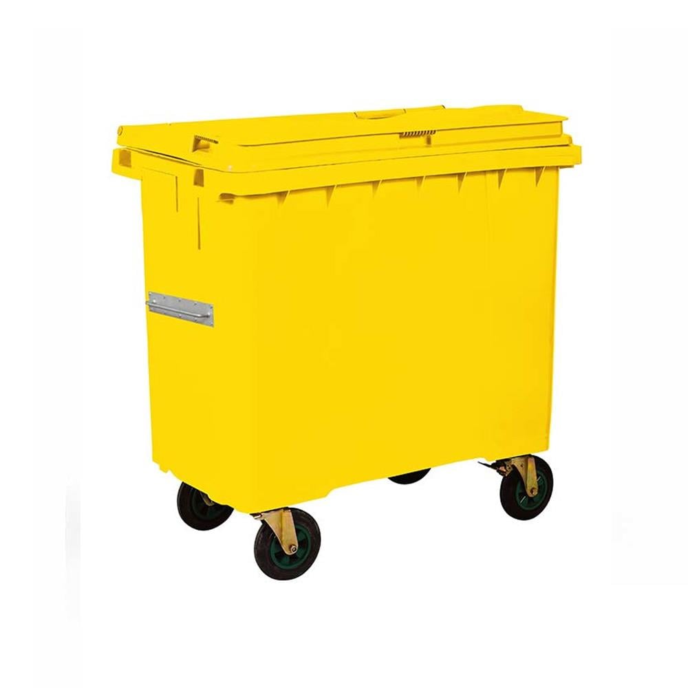 660 Lt Tekerlekli Çöp Konteyner Sarı CTK-6601 görseli