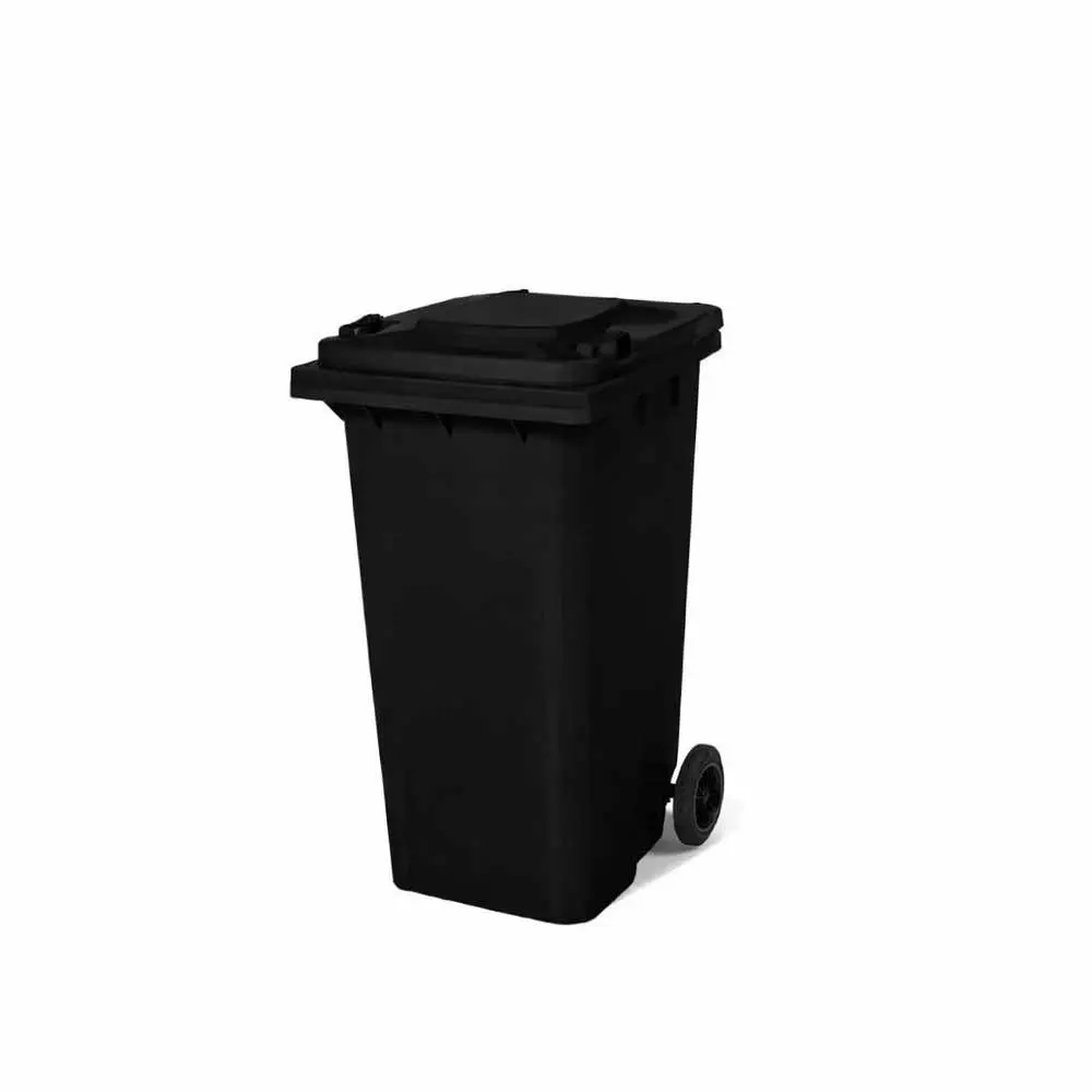 120 Lt Tekerlekli Çöp Konteyner Siyah Ctk-3003 görseli