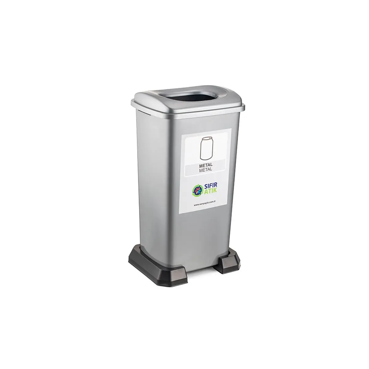 Şenyayla 4398 Sıfır Atık Geri Dönüşüm Kutusu 70Lt Metal görseli