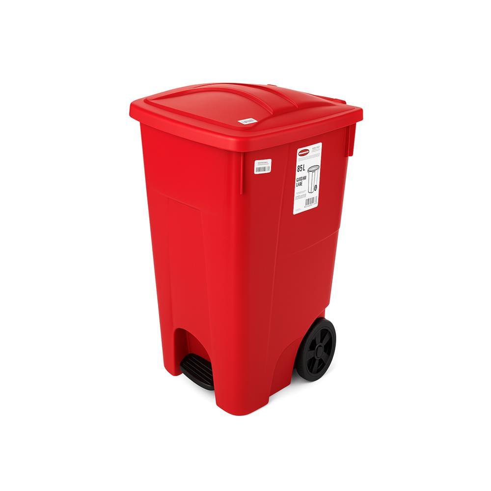 Şenyayla 4265 Tekerlekli Pedallı Çöp Kovası 85 Lt Kırmızı görseli