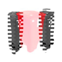 Şenyayla 4265 Tekerlekli Pedallı Çöp Kovası 85 Lt Kırmızı küçük görsel