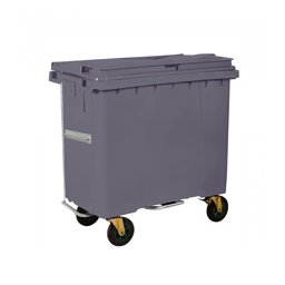 Kayaplas Çöp Konteyneri 770 Lt Pedallı Gri küçük görsel
