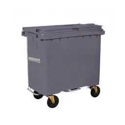 Kayaplas Çöp Konteyneri 770 Lt Pedallı Gri küçük görsel
