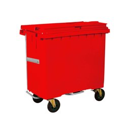 Kayaplas Çöp Konteyneri 770 Lt Pedallı Kırmızı küçük görsel