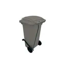 120 Lt Tekerlekli Çöp Konteyner Pedallı Gri Ctk-3006 küçük görsel