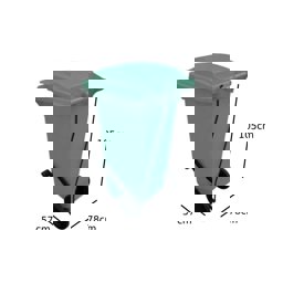 240 Lt Tekerlekli Çöp Konteyner Pedallı Kırmızı Ctk-3008 küçük görsel